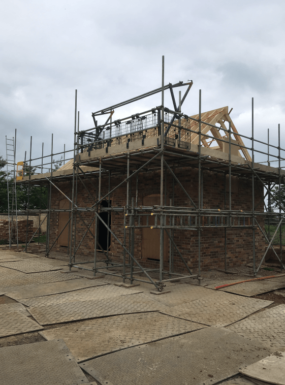 Scaffolding access with loading bay, Ashwell
