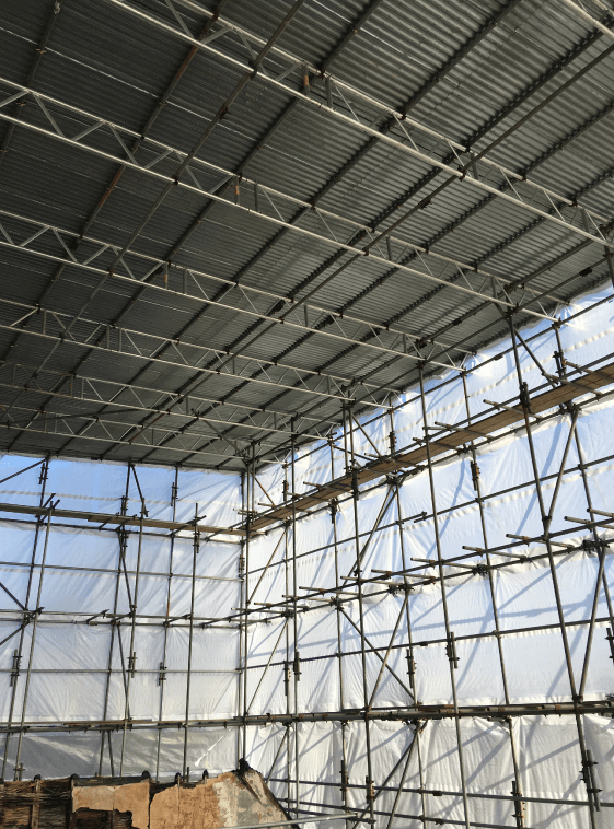 Temporary Roof scaffold, Slipton, East Northants